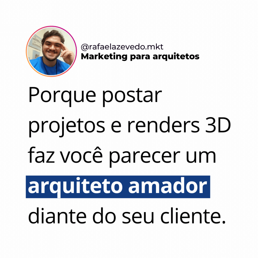 Post referente ao Marketing para Arquitetos